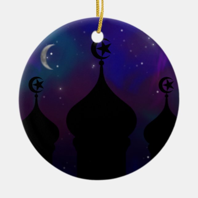 Ramadan Moschee mit Magischer Night Sky Keramikornament (Vorne)
