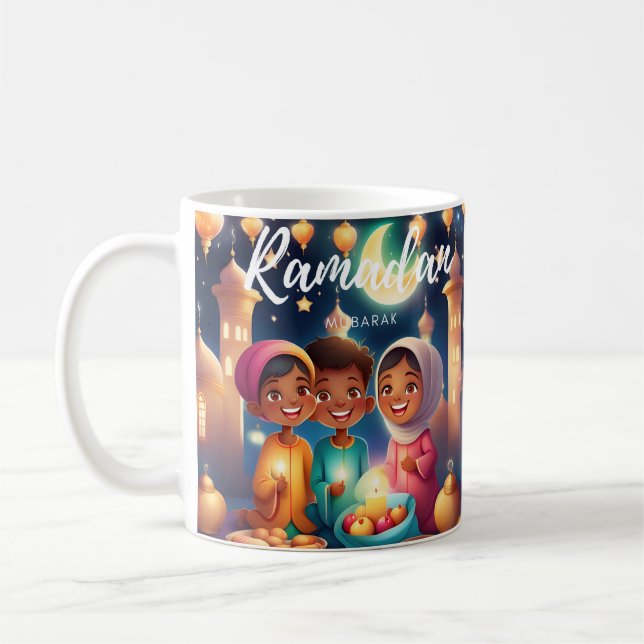 Ramadan Moubarak Des Enfants Rient Mug (Gauche)
