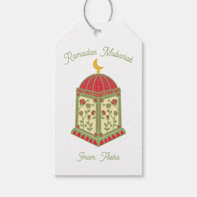 Ramadan Moubarak | Étiquettes Cadeaux Aïd (Devant)