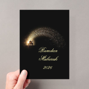 Ramadan Mubarak 2026 personalisierte elegante Kart Acryleinladungen