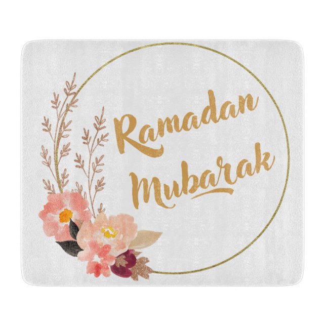 Ramadan Mubarak 5 Schneidebrett (Vorderseite)