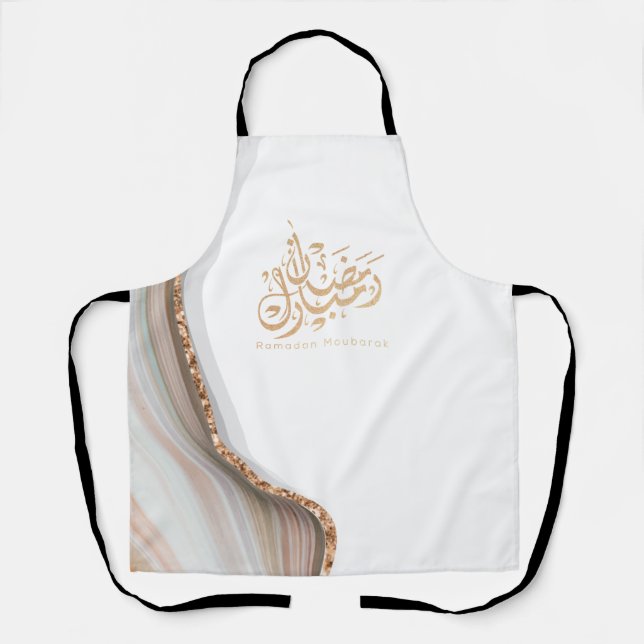 Ramadan Mubarak arabische Kalligrafie Schürze (Vorderseite)