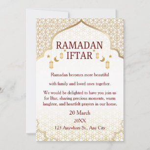 Ramadan Mubarak Einladungen – Elegante Familien-If