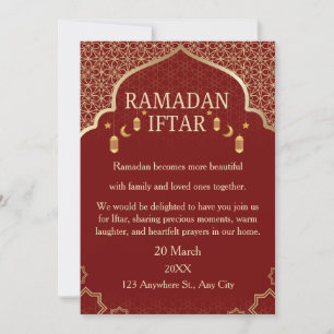 Ramadan Mubarak Einladungen – Elegante Familien-If