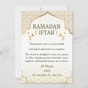 Ramadan Mubarak Einladungen – Elegante Familien-If