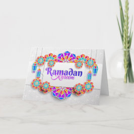 Ramadan Mubarak farbenfrohe Muster floral Feiertagskarte