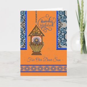 Ramadan Mubarak für Sohn Fanoos Laterne Karte