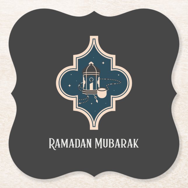 Ramadan Mubarak Iftar Party Untersetzer (Vorderseite)