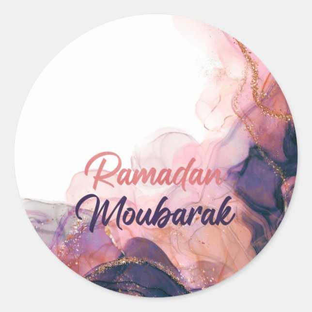 Ramadan Mubarak islamische Geschenke Runder Aufkleber (Vorderseite)