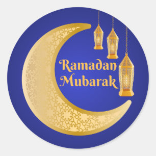 Ramadan Mubarak Islamische Kunst Runder Aufkleber
