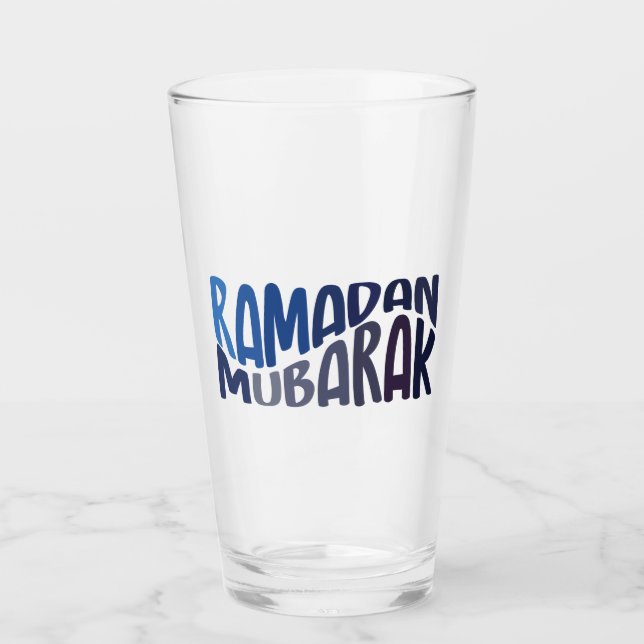 Ramadan Mubarak islamisches Zitat Glas (Vorderseite)
