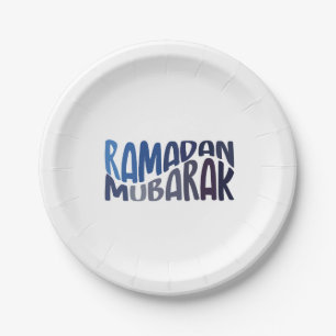 Ramadan Mubarak islamisches Zitat Pappteller