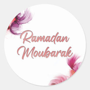 Ramadan Mubarak islamitische Kunst Runder Aufkleber