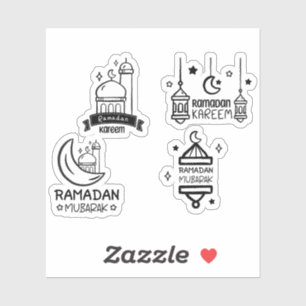 Ramadan Mubarak Kareem Set Aufkleber