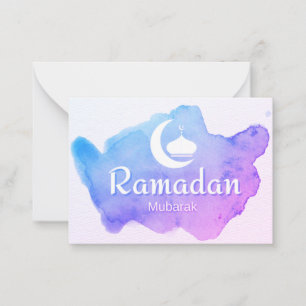 Ramadan Mubarak Mitteilungskarte
