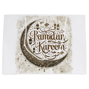 Ramadan Mubarak Muslim Fasting Laterne Halbmond Große Geschenktüte