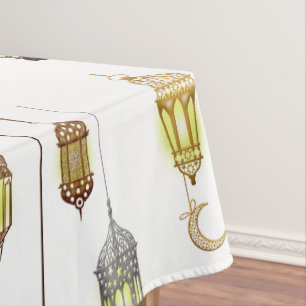 Ramadan Mubarak Muslim Fasting Ramadan Lanterns Tischdecke