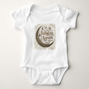 Ramadan Mubarak Muslimische Fastenlaterne Halbmond Baby Strampler