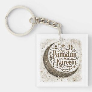 Ramadan Mubarak Muslimische Fastenlaterne Halbmond Schlüsselanhänger