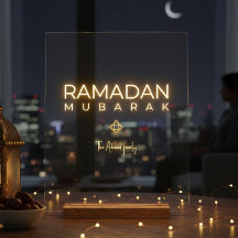 Ramadan Mubarak Panneau en Acrylique Minimaliste P