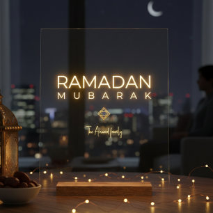 Ramadan Mubarak Panneau en Acrylique Minimaliste P