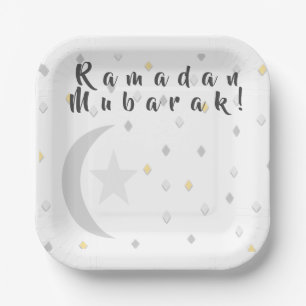 Ramadan Mubarak Papierplatte Pappteller
