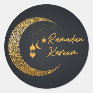 Ramadan Mubarak -Ramadan Kareem -Eid Mubarak Runder Aufkleber
