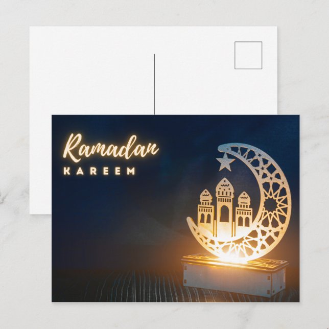 Ramadan Mubarak | Ramadan Kareem Holiday Postcard Postkarte (Vorne/Hinten)