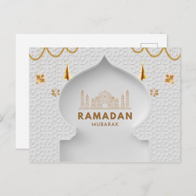 Ramadan Mubarak | Ramadan Kareem Holiday Postkarte (Vorne/Hinten)