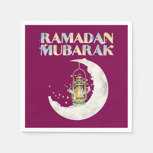 Ramadan Mubarak Serviette (Vorderseite)