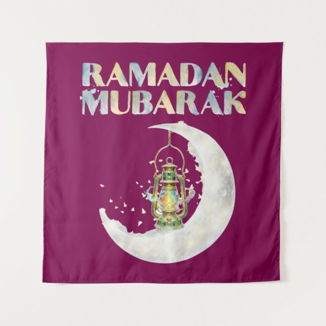 Ramadan Mubarak Wandteppich (Vorderseite)