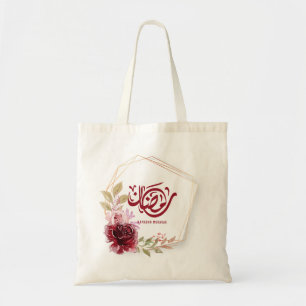 Ramadan Mubarak Watercolor Floral Tragetasche