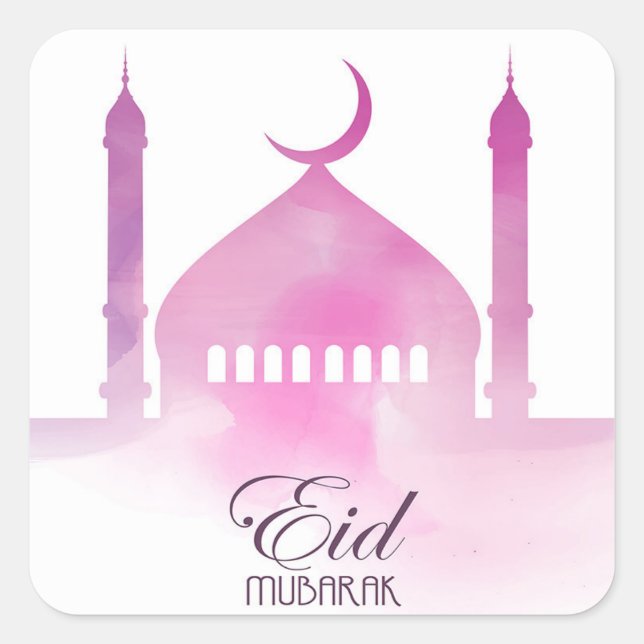 Ramadan Quadratischer Aufkleber (Vorderseite)