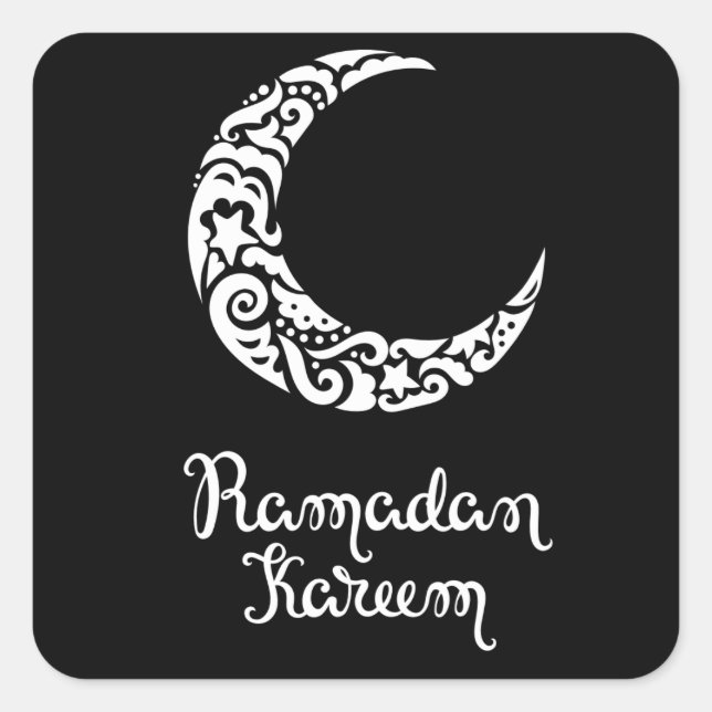 Ramadan Quadratischer Aufkleber (Vorderseite)
