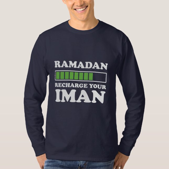 Ramadan Recharge Your Iman Battery T-Shirt (Vorderseite)
