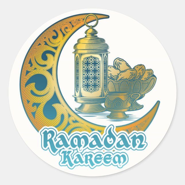 Ramadan Runder Aufkleber (Vorderseite)
