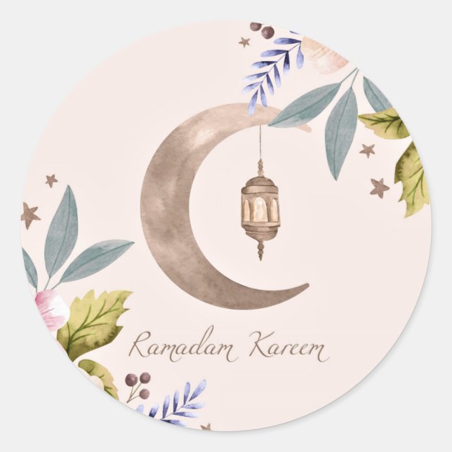 Ramadan Runder Aufkleber (Vorderseite)