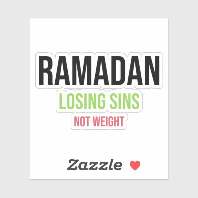 Ramadan Sünden, die nicht wiegen Aufkleber (Blatt)