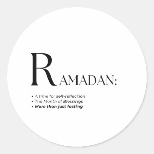 Ramadan-Textstil Runder Aufkleber