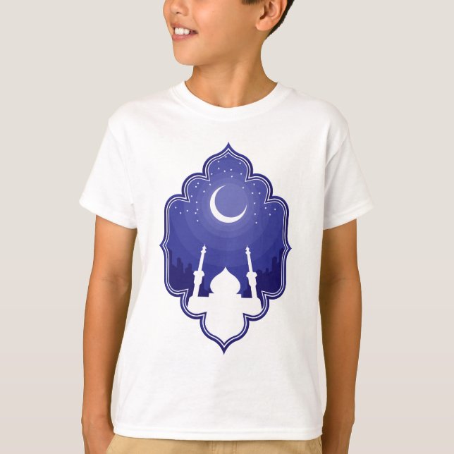 Ramadan u. Gruß Eid al-Fitrs Mubarak T-Shirt (Vorderseite)