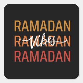 Ramadan Vibes Quadratischer Aufkleber