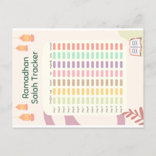 Ramadhan Salah Tracker Postkarte