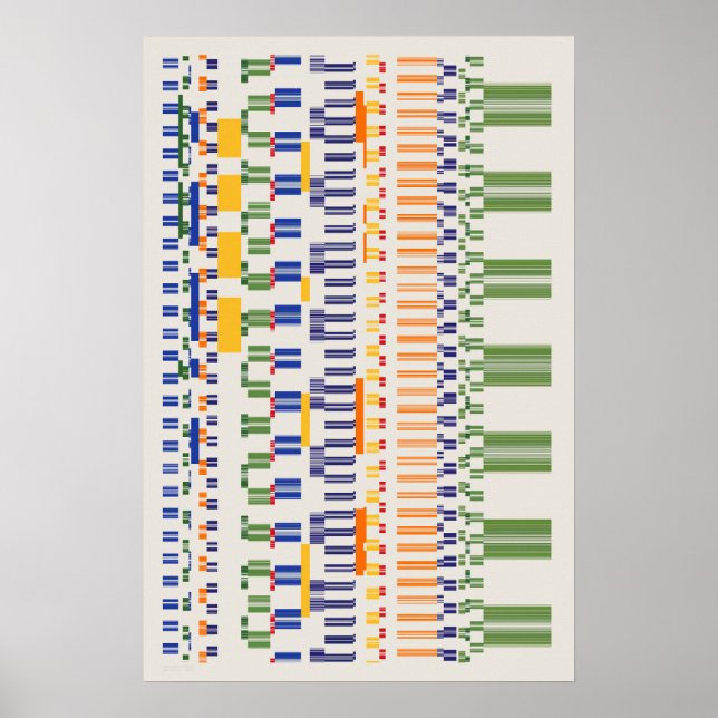 Ramanujan numbers Pattern  Poster (Vorne)