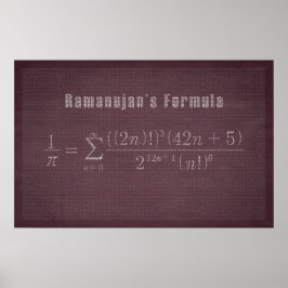 Ramanujan's Pi Formula - Math Poster