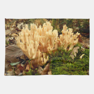 Ramaria stricta Fungi Tea Towel Handtuch