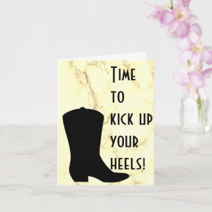 Ramassez Vos Bottes - Carte D'Anniversaire Cowboy