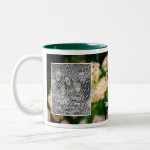 Rambling Wild White Roses hinzufügen Ihr Foto Zweifarbige Tasse