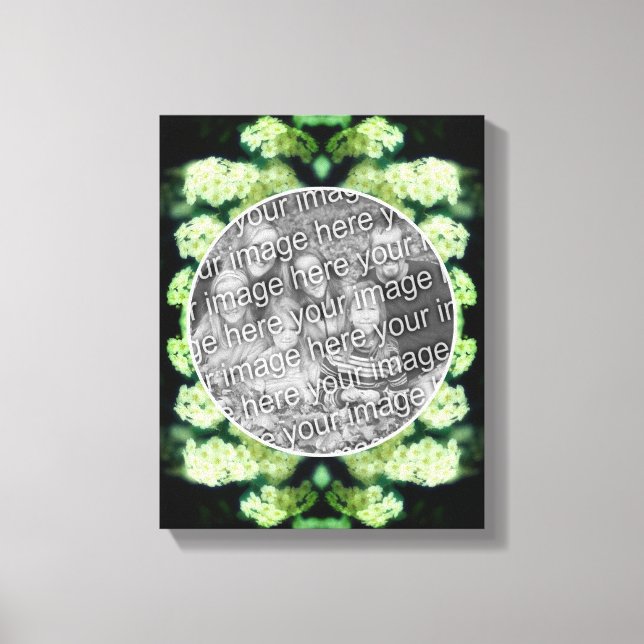 Rambling Wilde White Roses kreieren Ihr eigenes Fo Leinwanddruck (Vorderseite)