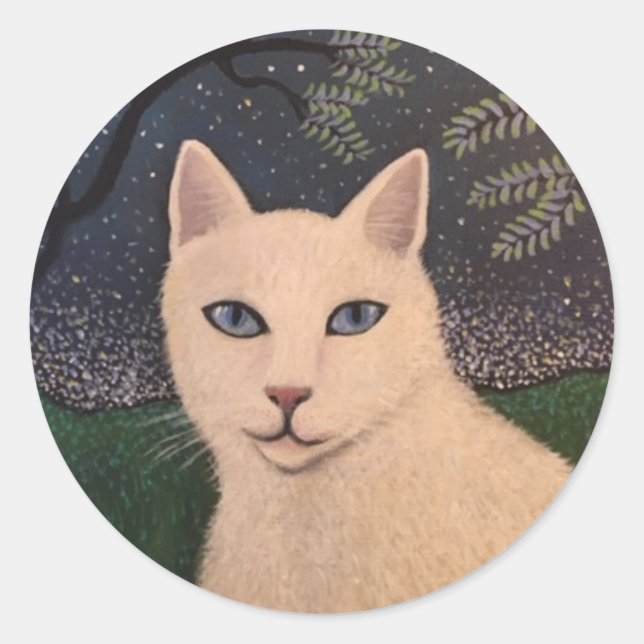 Rambo der Katze Runder Aufkleber (Vorderseite)