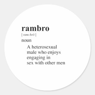 RAMBRO RUNDER AUFKLEBER
